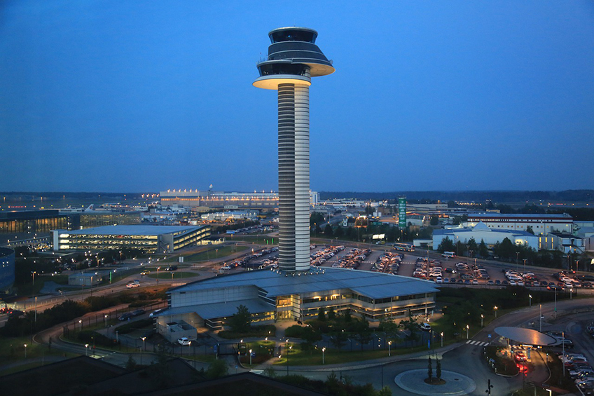 Bild på Arlanda flygplats som representerar Swedavia.